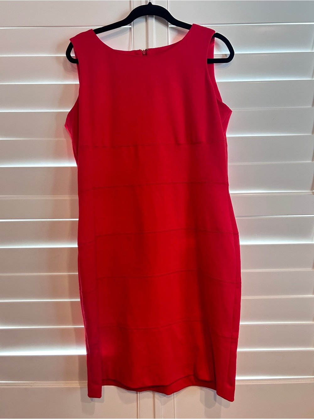 Calvin Klein Sleeveless Knit Shift Dress Red Size 12